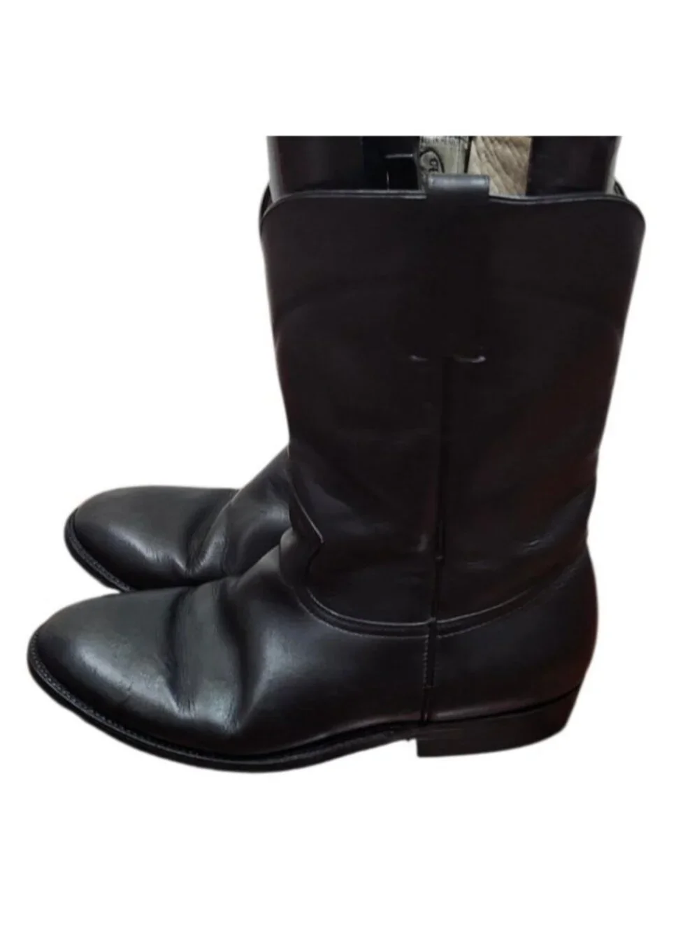 Cuadra Black Leather Western Cowboy Boots Men's Approx US 12 D Mexico Pull On